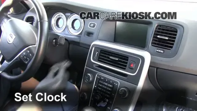 2012 Volvo S60 T5 2.5L 5 Cyl. Turbo Reloj Fijar hora de reloj